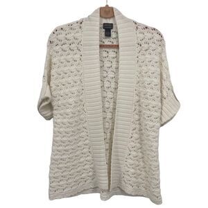 Chico’s Additions Open Front Cardigan Cream Small‎